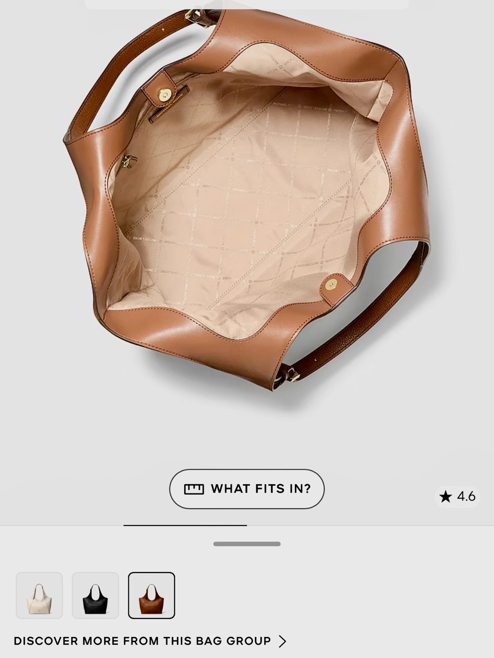 Michael Kors Pebbled Leather Tote in Cognac Brown - Picture 2 of 11